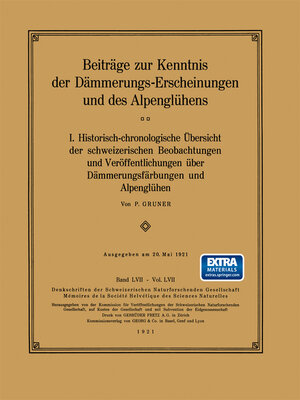 cover image of Beiträge zur Kenntnis der Dämmerungs-Erscheinungen und des Alpenglühens